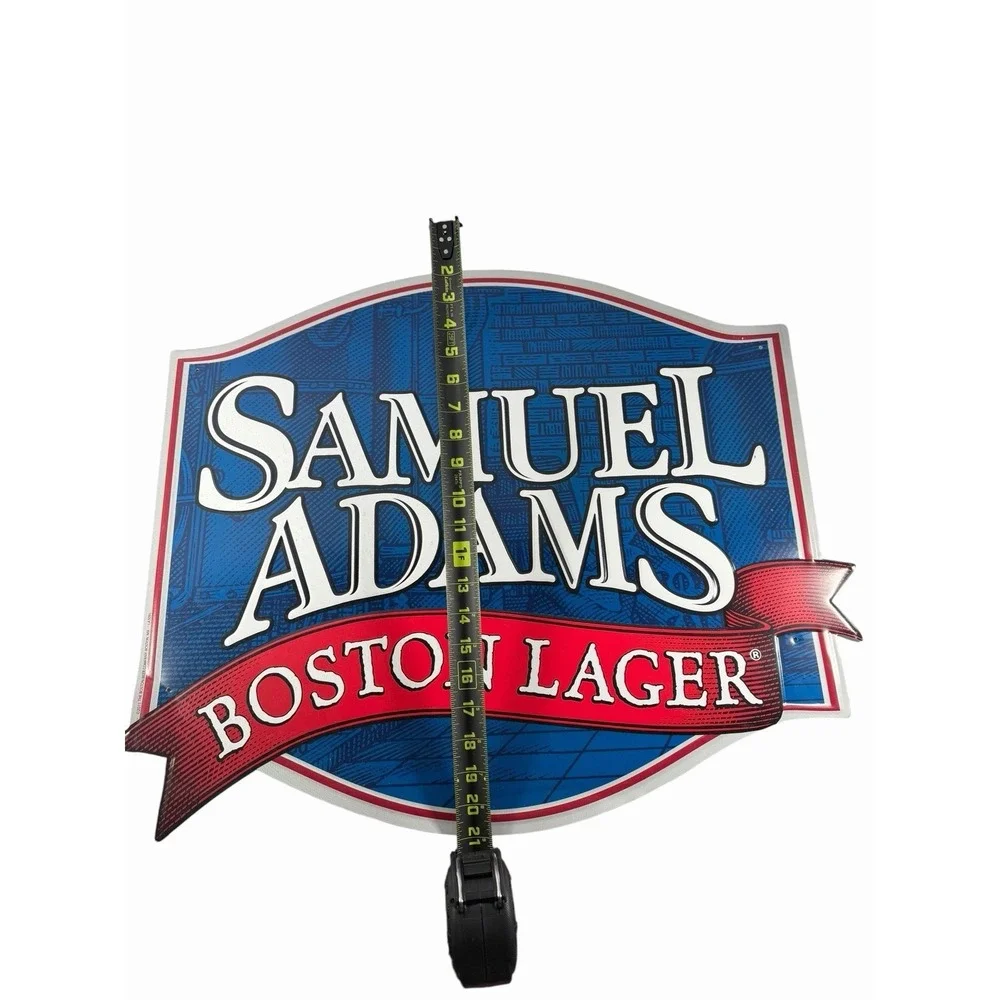 Vintage Samuel Adams Brewer  Boston Lager Metal Tin Beer Bar Sign 2009 25